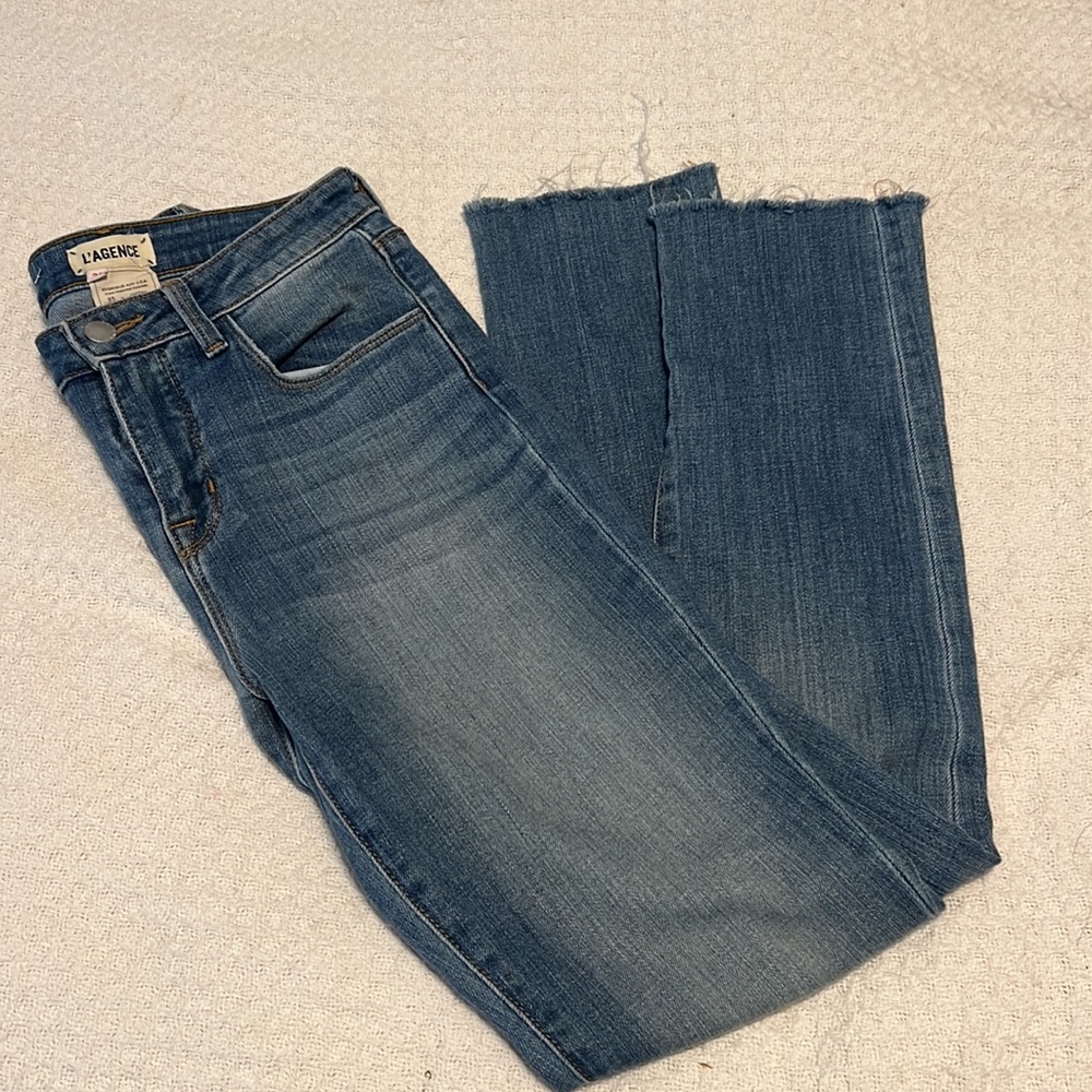 L’AGENCE Luna high rise straight droit jeans size 24 - Picture 5 of 5